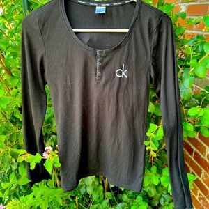Calvin Klein waffle knit long sleeve top